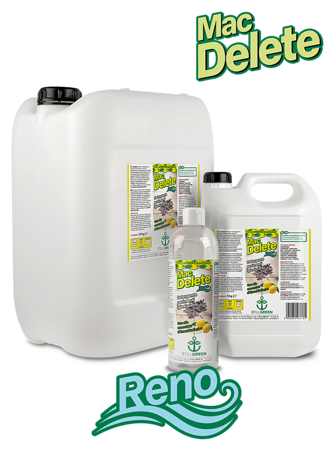 Reno - Tanica 5 kg, Tanica 20 kg, Flacone 750 mL