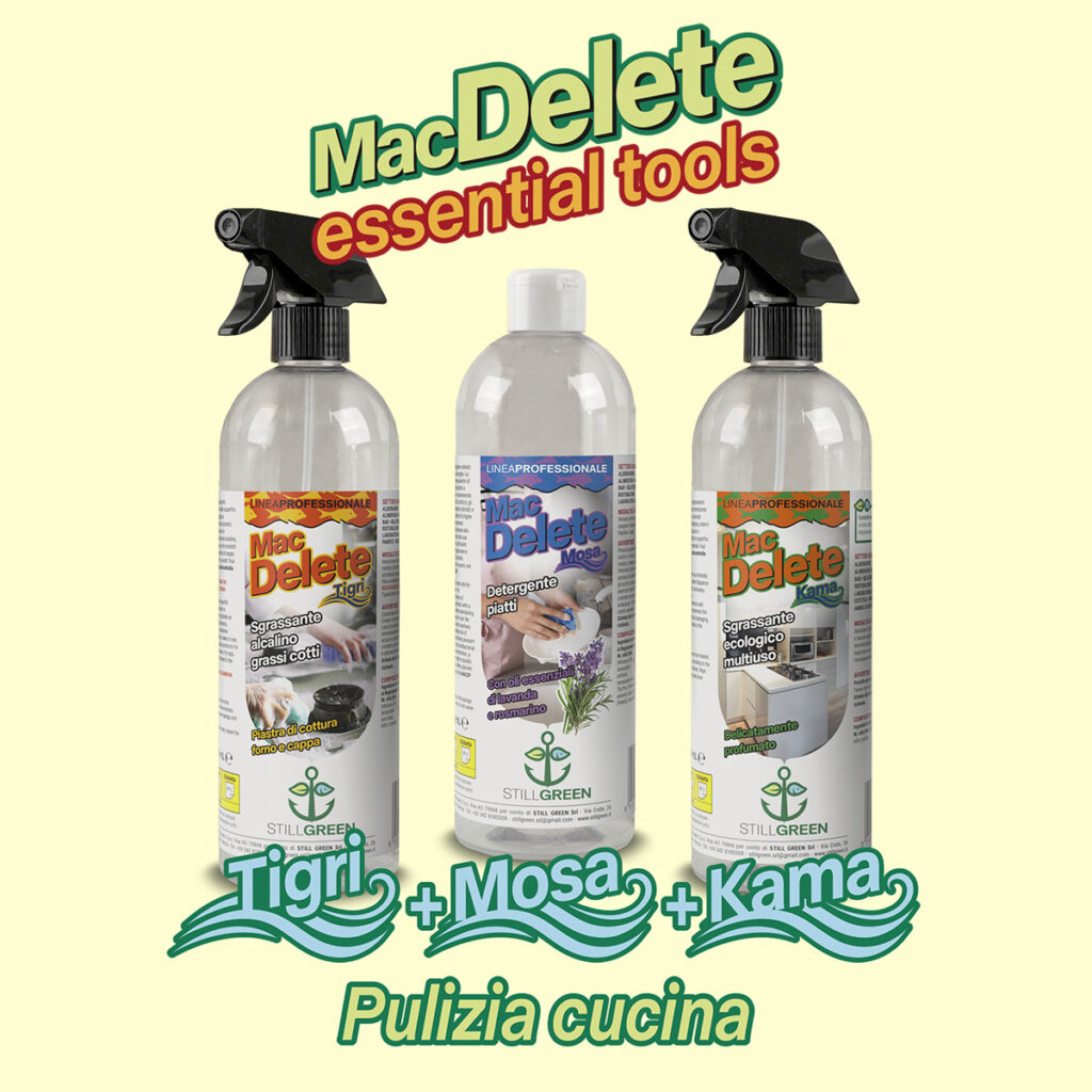 Kit per pulizia cucina.